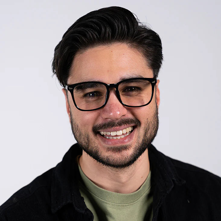 Man With Blue Light Glasses